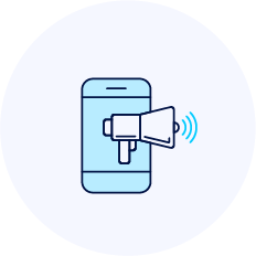 Phone and megaphone icon